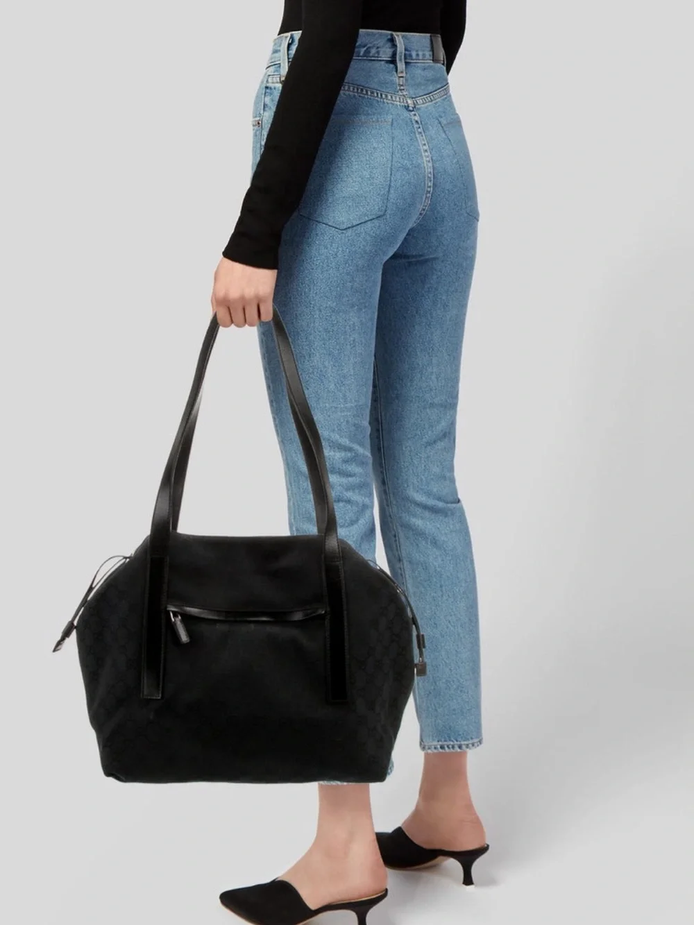 Gucci GG Canvas Black Tote Bag
